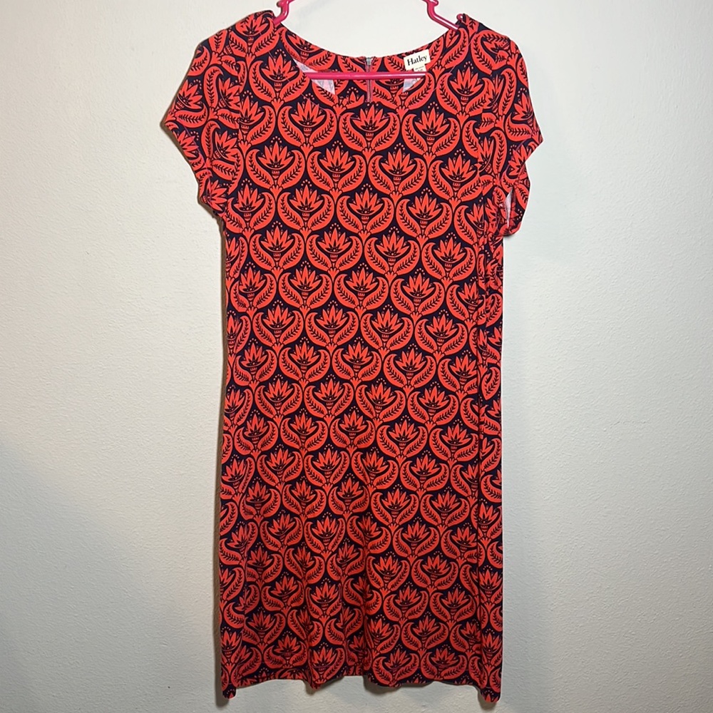 Hatley Paisley Print Shift Short Sleeve Dress Medium